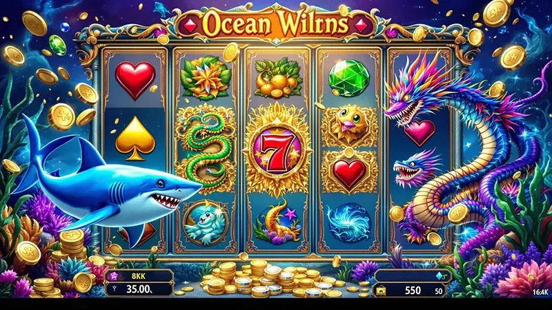 Layar permainan tembak ikan mobile PARISBOLA dengan suasana bawah laut